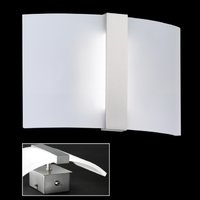 CLIP Honsel - LED lampa nástenná - nikel/akryl - 230x150mm