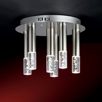 BUBBLE Honsel - stropná LED lampa - ø 350mm - nikel+akryl