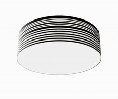 RIBBON Redo - LED lampa stropná - čierno-biela - ø 450mm
