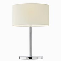 ENJOY Redo - stolová lampa - chróm + béžový textil - 500mm