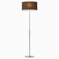 ENJOY Redo - stojanová lampa - chróm + hnedý textil - 1600mm
