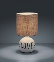 ESNA Trio - stolná lampička - keramika/textil - \"LOVE\"