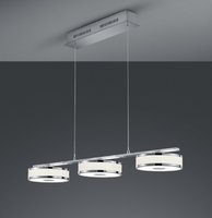 AGENTO Trio - závesné LED svietidlo - nikel/textil - 900mm