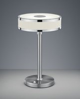 AGENTO Trio - stolové LED svietidlo - nikel/textil - 320mm