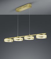 AGENTO Trio - závesné LED svietidlo - mosadz/textil - 1150mm