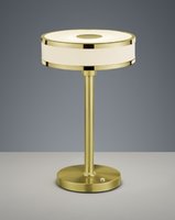 AGENTO Trio - stolové LED svietidlo - mosadz/textil - 320mm