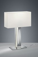 NESTOR Trio - stolová lampa - LED+E27 - strieborno-biela