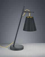 ANDREUS Trio - lampa stolová - zlato-čierna - textil+kov