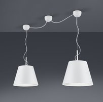 ANDREUS Trio - lampa závesná - bielo-strieborná - 2350mm