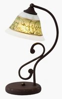 ELIZABETH Rabalux - stolová lampa - sklo so zeleným dekorom