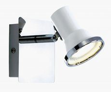 STEVE Rabalux - lampa do kúpeľne - LED/GU10 -biely kov+chróm