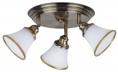 GRANDO Rabalux - stropná lampa - bronz+biele sklo - 500mm