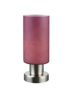 LIKA Redo - stolová lampa - ostružinové sklo+nikel - 200mm