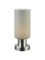 LIKA Redo - stolová lampa - šedé sklo+nikel - 200mm