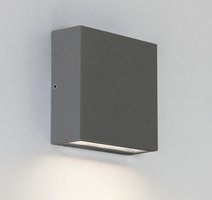 ELIS Astro - nástenná LED lampa - exteriér - strieborný kov 