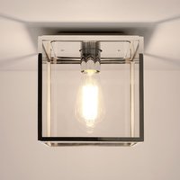 BOX Astro - lampa stropná do exteriéru - 223x200mm - nikel