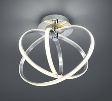 CORLAND Trio- LED stropnica - 480x400mm - chróm/hliník/akryl