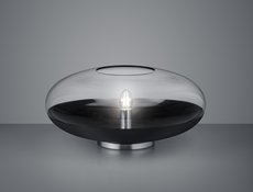 PORTO Trio - stolné svietidlo - čierne+dymové sklo - ø 395mm