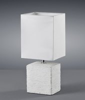 PING Trio - stolná lampa - biela keramika/textil - 290mm