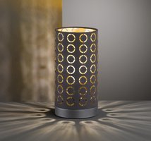 TWEETY Trio - stolná lampa - čierny kov+textil - 250mm
