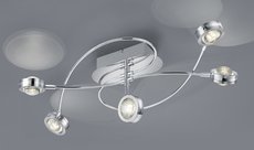 LENTIL Trio - stropná LED lampa - kov-chróm-akryl - 730mm
