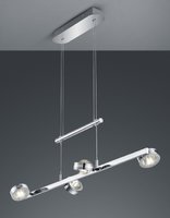 LENTIL Trio - závesná LED lampa - kov-chróm-akryl - 210mm