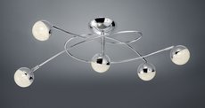 CHRIS Trio - LED stropnica - praskané sklo+kov - 570x345mm