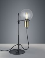 NACHO Trio - retro lampa - čierny kov/bronz/sklo - 470mm