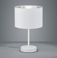 HOSTEL Trio - lampa stolná - strieborno-biela - 330mm