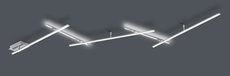 INDIRA Trio - stropné LED svetlo - 1800-2450mm - nikel/akryl