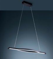 REMUS Trio - závesná LED lampa - čierny kov - 950mm