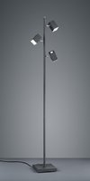 LAGOS Trio - stojanová LED lampa - čierny kov+akryl - 1540mm