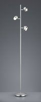 SHARK Trio - stojanová LED lampa - kov/nikel/akryl - 1500mm