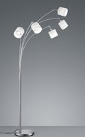 TOMMY Trio - stojanová lampa - nikel+biely textil - 2000mm