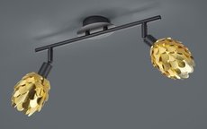 CHOKE Trio - lampa bodová - zlatý plast+čierny kov- 400mm