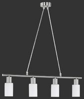 MARS Trio - závesná lampa - 700mm - biele sklo/kov/nikel