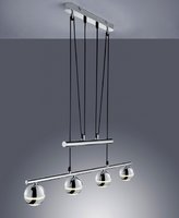 BALOUBET Trio - závesné LED svietidlo - chróm/plast - 750mm