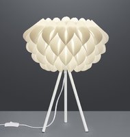 TILIA Trio - stolová lampa - biely plast+kov - 500mm 