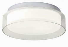 NAJI Redo - LED lampa do kúpeľne - ø 350mm - biele/číre sklo