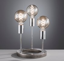 VALENCE Honsel - stolná lampa - antický nikel+chróm - 280mm