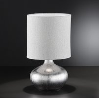 ELY Honsel - svetlo stolné - stieborná keramika/šedý textil