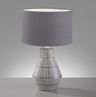 BINZ Honsel - lampa stolná - šedá keramika+textil - 370mm