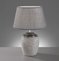 ROCK Honsel - stolná lampa - šedá keramika/textil - 460mm