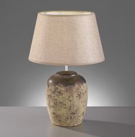 ROCK Honsel - stolná lampa - béžová keramika/textil - 460mm
