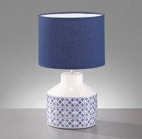 ÖLAND Honsel - lampa stolová - 330mm - modrá keramika/textil