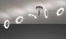BAMBUS Honsel - stropná LED lampa - 900mm - chróm/akryl
