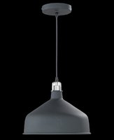 PIT Honsel - závesná lampa - nikel/čierny kov - ø 300mm