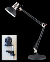 PIT Honsel - stolová lampa - nikel/čierny kov - 750mm