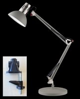 PIT Honsel - stolová lampa - nikel/šedý kov - 750mm