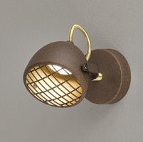 GRILL Honsel - bodová LED lampa - hrdzavo-zlato-mosadzný kov